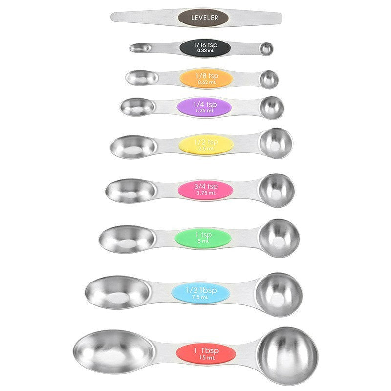 Stainless Steel Magnetic Double Head Measuring Spoon Set